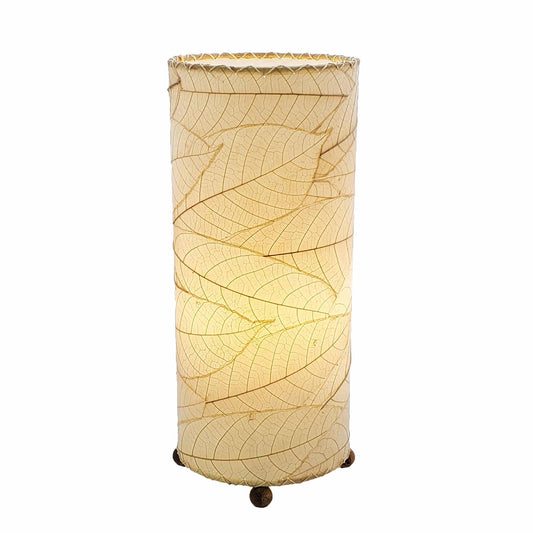 Cocoa Leaf Cylinder Table Lamp