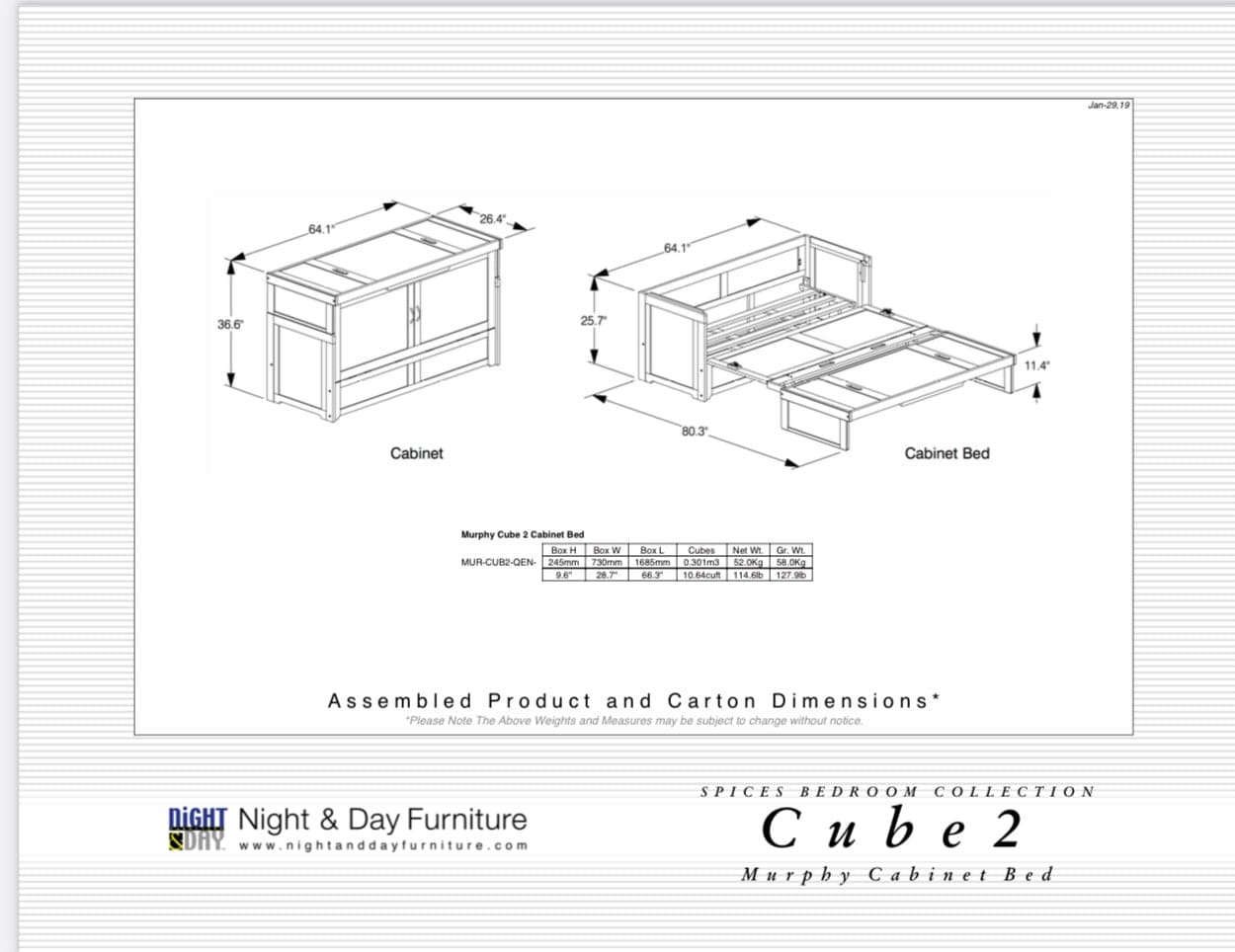 CUBE 2 Cabinet Bed