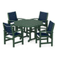 POLYWOOD - Coastal 5-Piece Round Farmhouse Dining Set                FREE SHIPPING