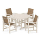 POLYWOOD - Coastal 5-Piece Round Farmhouse Dining Set                FREE SHIPPING
