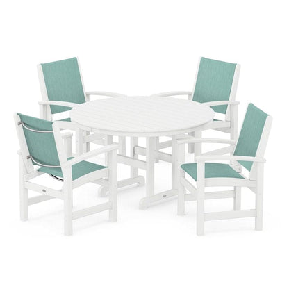 POLYWOOD - Coastal 5-Piece Round Farmhouse Dining Set                FREE SHIPPING