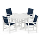POLYWOOD - Coastal 5-Piece Round Farmhouse Dining Set                FREE SHIPPING
