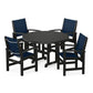 POLYWOOD - Coastal 5-Piece Round Farmhouse Dining Set                FREE SHIPPING