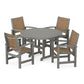 POLYWOOD - Coastal 5-Piece Round Farmhouse Dining Set                FREE SHIPPING