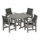 POLYWOOD - Coastal 5-Piece Round Farmhouse Dining Set                FREE SHIPPING