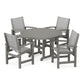 POLYWOOD - Coastal 5-Piece Round Farmhouse Dining Set                FREE SHIPPING