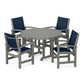 POLYWOOD - Coastal 5-Piece Round Farmhouse Dining Set                FREE SHIPPING