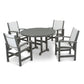 POLYWOOD - Coastal 5-Piece Round Farmhouse Dining Set                FREE SHIPPING