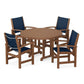 POLYWOOD - Coastal 5-Piece Round Farmhouse Dining Set                FREE SHIPPING