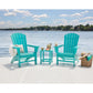 POLYWOOD - Nautical 3-Piece Curveback Adirondack Set                           FREE SHIPPING
