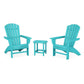 POLYWOOD - Nautical 3-Piece Curveback Adirondack Set                           FREE SHIPPING