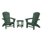 POLYWOOD - Nautical 3-Piece Curveback Adirondack Set                           FREE SHIPPING
