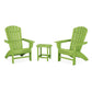POLYWOOD - Nautical 3-Piece Curveback Adirondack Set                           FREE SHIPPING