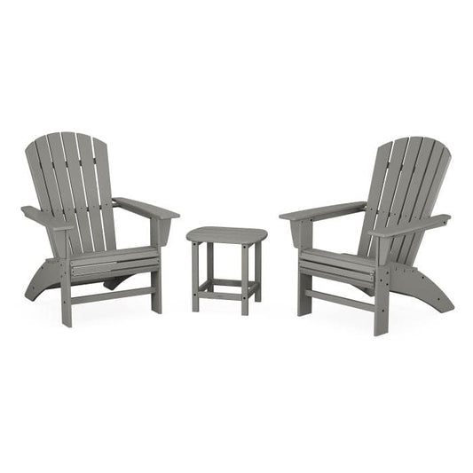 Polywood - Nautical 3-Piece Curveback Adirondack Set - FREE SHIPPING