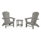 POLYWOOD - Nautical 3-Piece Curveback Adirondack Set                           FREE SHIPPING