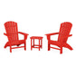 POLYWOOD - Nautical 3-Piece Curveback Adirondack Set                           FREE SHIPPING