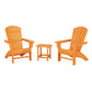 POLYWOOD - Nautical 3-Piece Curveback Adirondack Set                           FREE SHIPPING