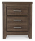 Juararo California King Panel Bed with Mirrored Dresser, Chest and 2 Nightstands