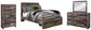 Derekson Full Panel Bed with 2 Storage Drawers with Mirrored Dresser and Chest