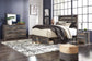 Drystan King Panel Bed with 4 Storage Drawers with Mirrored Dresser, Chest and Nightstand