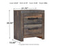 Drystan Full Bookcase Bed with 2 Storage Drawers with Mirrored Dresser, Chest and 2 Nightstands