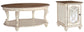 Realyn Coffee Table with 1 End Table