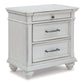 Kanwyn Queen Panel Bed with Storage with Mirrored Dresser, Chest and 2 Nightstands