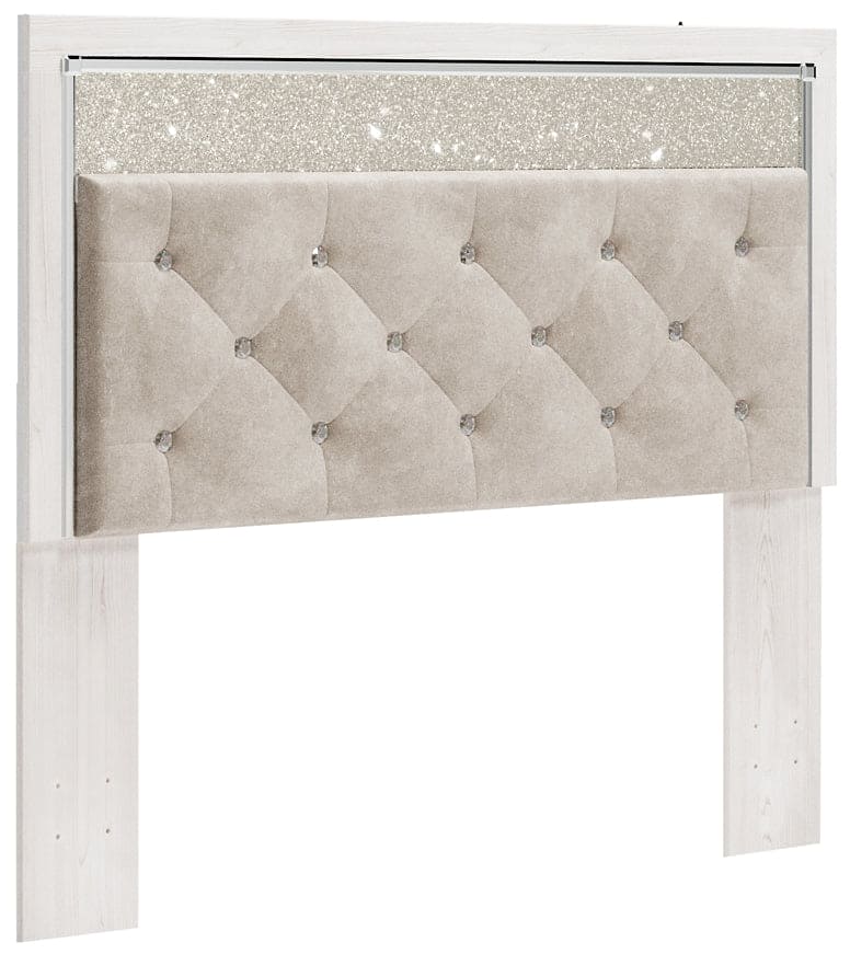 Altyra Queen Panel Headboard with Mirrored Dresser