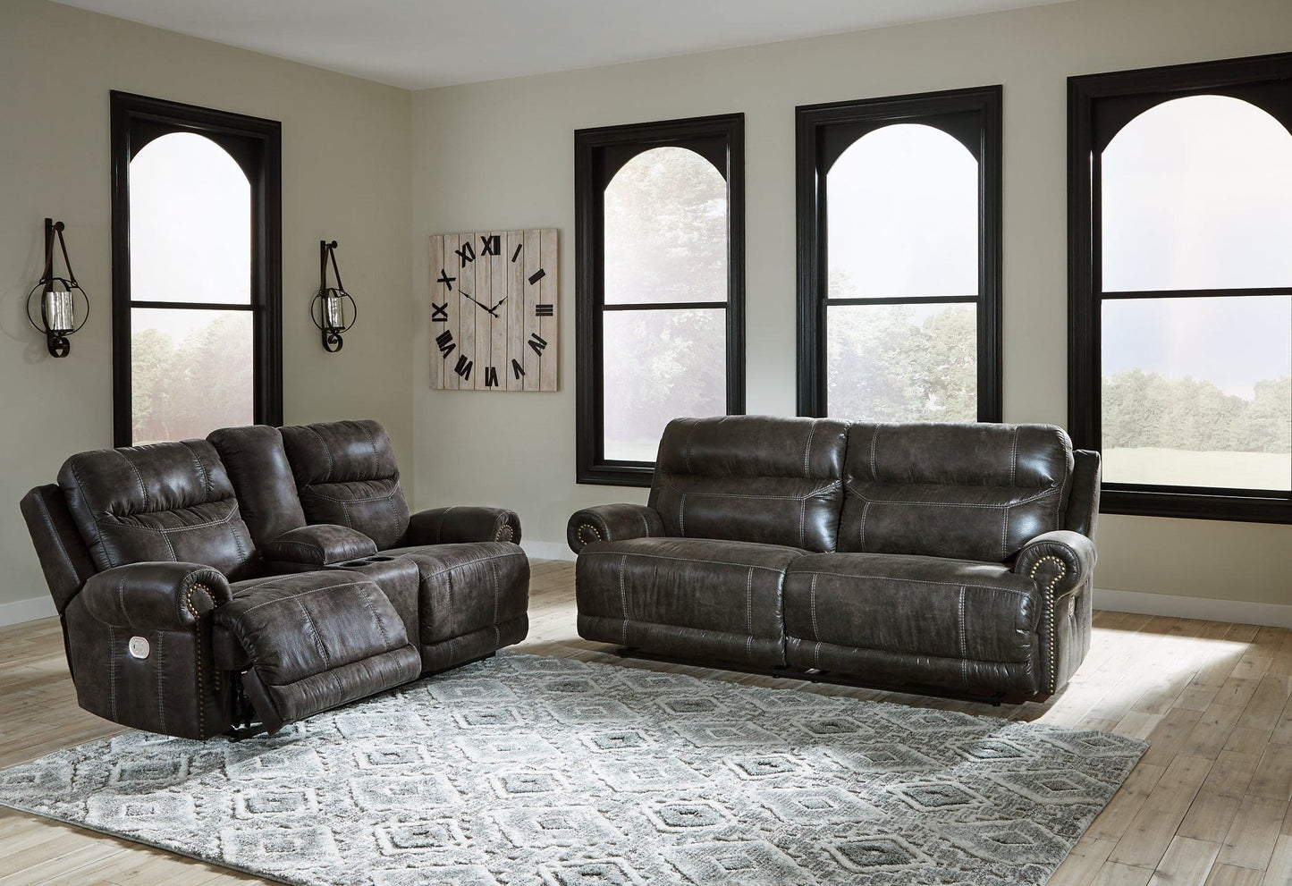 Grearview Sofa and Loveseat