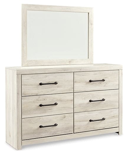 Cambeck Queen Panel Bed with Mirrored Dresser and Nightstand