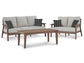 Emmeline Outdoor Sofa and Loveseat with Coffee Table