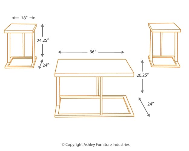 Ashley Express - Airdon Occasional Table Set (3/CN)