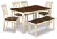 Ashley Express - Whitesburg Dining Table and 4 Chairs and Bench