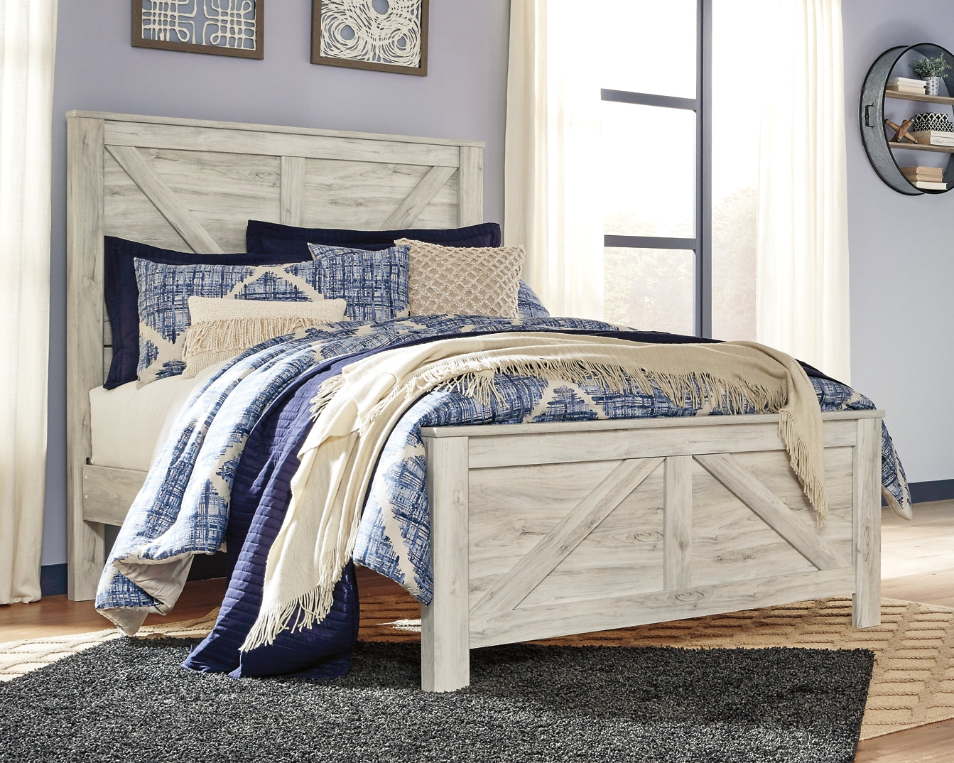 Ashley Express - Bellaby Queen Crossbuck Panel Bed with 2 Nightstands