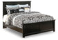 Maribel  Panel Bed With Mirrored Dresser, Chest And Nightstand