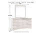 Anarasia Full Sleigh Headboard with Mirrored Dresser