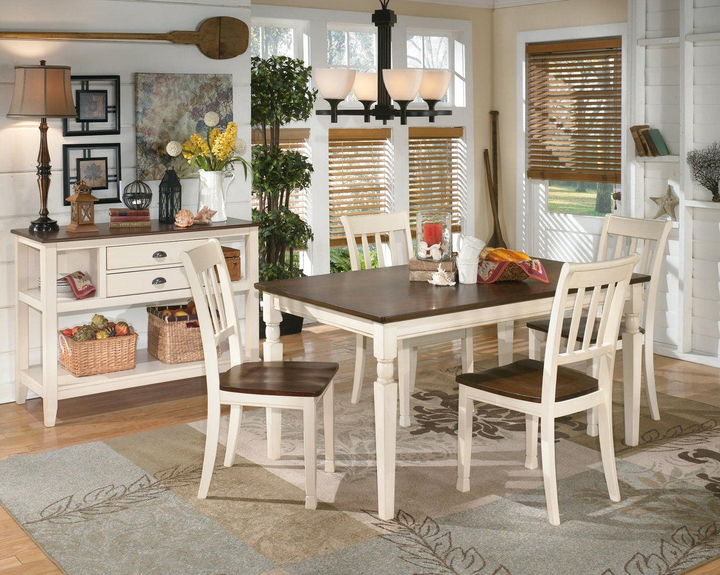 Ashley Express - Whitesburg Dining Table and 4 Chairs with Storage