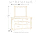 Brashland  Panel Bed With Mirrored Dresser
