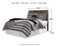 Derekson Full Panel Headboard with Mirrored Dresser, Chest and 2 Nightstands