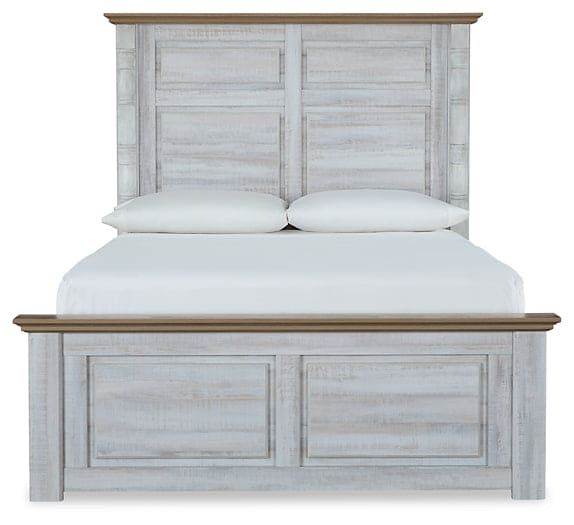 Haven Bay Queen Panel Bed with Mirrored Dresser