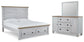 Haven Bay King Panel Storage Bed with Mirrored Dresser