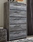 Baystorm King Panel Bed with Mirrored Dresser and Chest