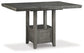 Hallanden Counter Height Dining Table and 4 Barstools with Storage