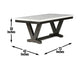 Finley 72 inch White Marble Top Dining Table