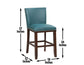 Tiffany 24″ Counter Stool, Peacock Leatherette