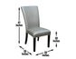 Camila Silver PU Dining chairW/ Nailhead