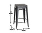 Hank 24″ Backless Counter Stool