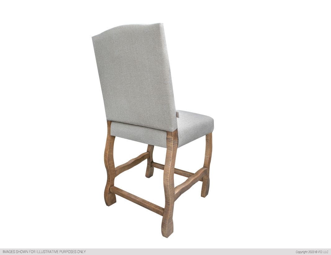 Tufted Backrest 24" Upholstered Barstool