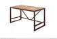 Desk w/Wood Top & Iron Base