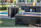 2 Metal Mesh Doors End Table